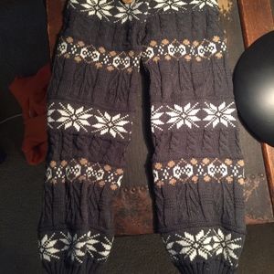 cute snowflake leg warmers